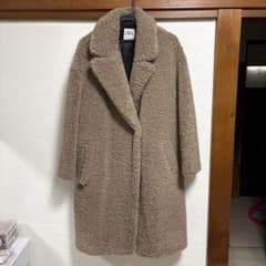 ZARA ベージュ ボア ロングコートのサムネイル