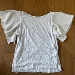 MOUSSY フリルスリーブ 半袖カットソー ホワイト Fサイズのサムネイル