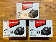 Makita BL1430B 3.0Ah リチウムイオンバッテリー 3個セットのサムネイル