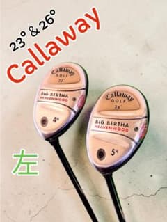 レフティ Callaway BIG BERTHA 23° 26° 2本セット - メルカリ
