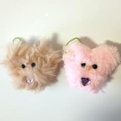 【57番】フェイスモールドールチャーム2個セット　くまちゃん【ぽてまる】のサムネイル