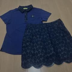 VIVA HEART ストライプポロシャツとスカートセット VIVA HEART ゴルフウェア ポロシャツ スカート セット40size - メルカリ