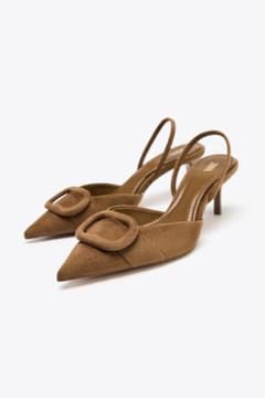 美品ZARAポインテッドトゥスリングバックシューズ36のサムネイル