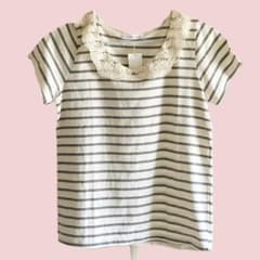 新品 LOWRYS FARM レース 半袖 カットソー アイボリー M Tシャツのサムネイル