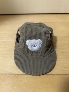 moncheri くま刺繍 コーデュロイキャップ　Mのサムネイル