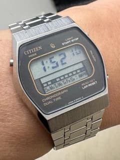800/稼働 70年代 シチズン オールド LCD デジタル クオーツ メンズ