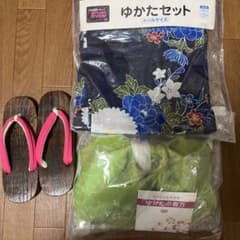 浴衣、帯、下駄セット　長身用のサムネイル