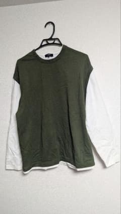 BEAMS レイヤードTシャツ L オリーブグリーンのサムネイル