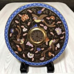 香蘭社 渕地黒絵花鳥紋 時計 - メルカリ