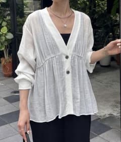 タグ付新品】コラージュ 切り替えギャザーカーディガン Collage - メルカリ