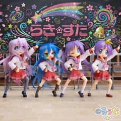 らき☆すた Vivit フィギュア 4体セット♪ 泉こなた&高良みゆき&柊姉妹