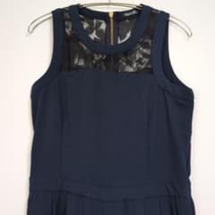 SUREVE ノースリーブ オールインワン ネイビー レース M