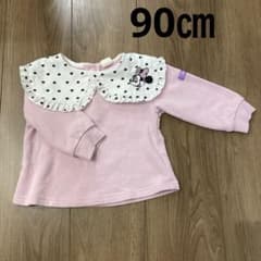 90㎝ミニー薄手トレーナー⭐︎ハート柄⭐︎ロンT代わりにも◎のサムネイル