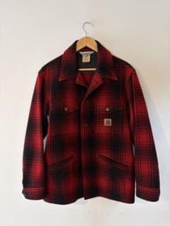Carhartt カーハート ウールジャケット チェック柄 赤黒 Mのサムネイル