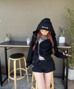 HTHジップアップパーカー ブラックのサムネイル