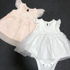2点セット ♫ ベビードレス ロンパース 女の子のサムネイル