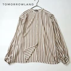 トゥモローランド 22AW トラックストライプ スタンドカラーブラウス 