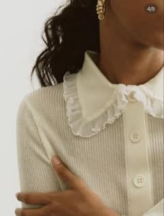 machatt 未使用フリルカラーリブニット Machatt フリルカラーリブニット 美品 - メルカリ