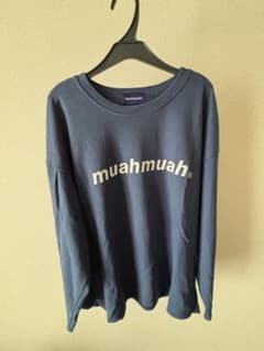 muahmuah ロゴ 長袖カットソー ネイビー Fのサムネイル