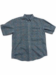LAND’S END 総柄 半袖シャツ LT ペイズリー柄 コットンのサムネイル