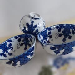 源右衛門⭐染付 葡萄絵 麺鉢 3個組 - メルカリ