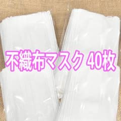 不織布マスク 40枚 ホワイト 使い捨て 3層構造 花粉 黄砂 PM2.5 風邪のサムネイル