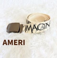 AMERI ガチャベルト ロゴ ホワイト カジュアルのサムネイル