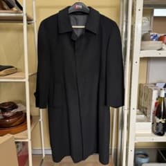 カシミヤ100%ブラック チェスターコート ウールのサムネイル
