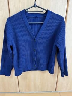【140cm】UNIQLO KIDS カーディガン ネイビーのサムネイル