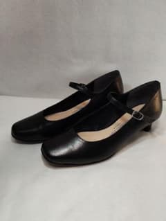WASHINGTON GINZA Strap Pumps, Black, Size 24cm