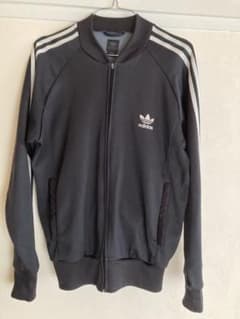 adidas トラックジャケット 刺繍トレフォイル 万国旗タグ ブラック Mのサムネイル