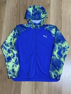 PUMA フード付きウィンドブレーカー 青・黄緑のサムネイル