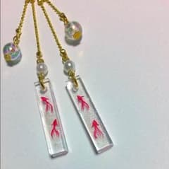 クリア、金魚ピアスのサムネイル