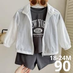 未着用★SHEINベビー 夏用シアーブルゾンつきセットアップ 18-24M 90のサムネイル
