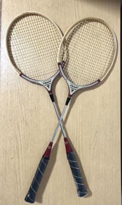 ビンテージ 木製MIZUNO CRAFT 未使用バドミントンラケット 2本セット