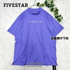 タグ付 24ss【ファイブスター】ロゴ モックネック シャツ XXL パープル タグ付 24ss【ファイブスター】ロゴ モックネック シャツ XXL パープル