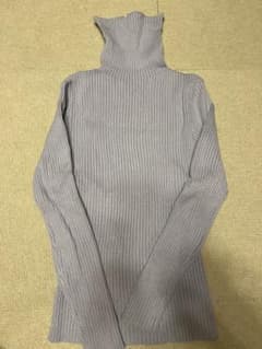 【1/3まで】GRLリブ編みハイネックセーター M ライトブルー　新品未使用のサムネイル