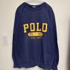 90s ラルフローレン POLOプリント カレッジスウェット Lサイズ 90s ラルフローレン POLOプリント カレッジスウェット Lサイズ - メルカリ