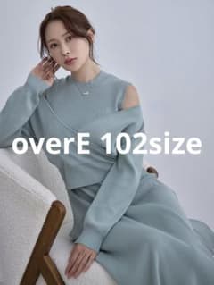 overE アンサンブルパネルニットワンピース アクアグリーン 102 - メルカリ