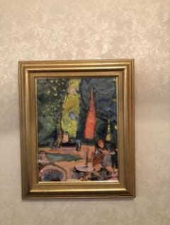 【期間限定特価】星守雄　「カフェテラスでお茶」　6号　油彩画 風景画 額装品 星守雄 「カフェテラスでお茶」 6号 油彩画 風景画 額装品 - メルカリ