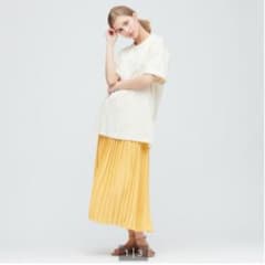 【小桜様専用】シフォンプリーツロングスカート イエロー S 標準丈のサムネイル