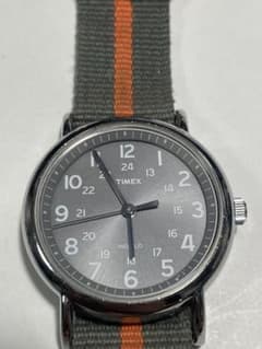 14575 TIMEX クォーツ 腕時計 グレー文字盤 ナイロンベルト
