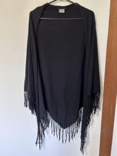 moussy ブラック フリンジカーディガン Fのサムネイル
