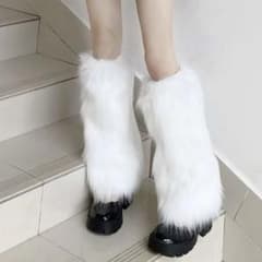 SHEIN レッグウォーマー　ファーのサムネイル
