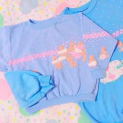♡spumoni系 レスキューくまキッズスウェット ファンシー古着 spank 