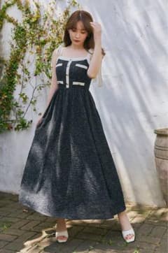 Verona Tweed Long Dress Herlipto - メルカリ