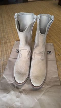 RED WING　8156　スエード ペコスブーツ ベージュ メンズ26.5㎝