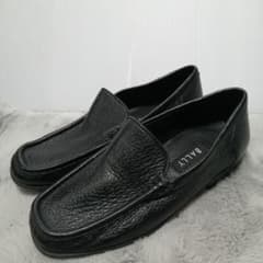 BALLY ブラック　シボ皮　６ＥＵ 7US　イタリア製