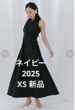 anuans ツイストギャザーワンピース ネイビー 新品XS 2025 - メルカリ