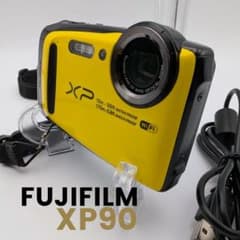 ＜美品＞ FUJIFILM XP90 イエロー｜防水・耐衝撃デジタルカメラ 富士フイルム 防水カメラ XP140